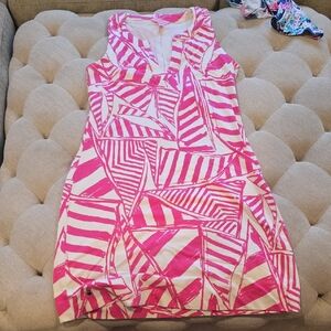 Pink Geometric Pattern Dress